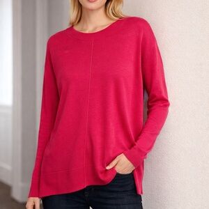 Halogen Bright Pink Crewneck Sweater